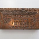Large Letterpress Printers Block Advertising Diamond Rings