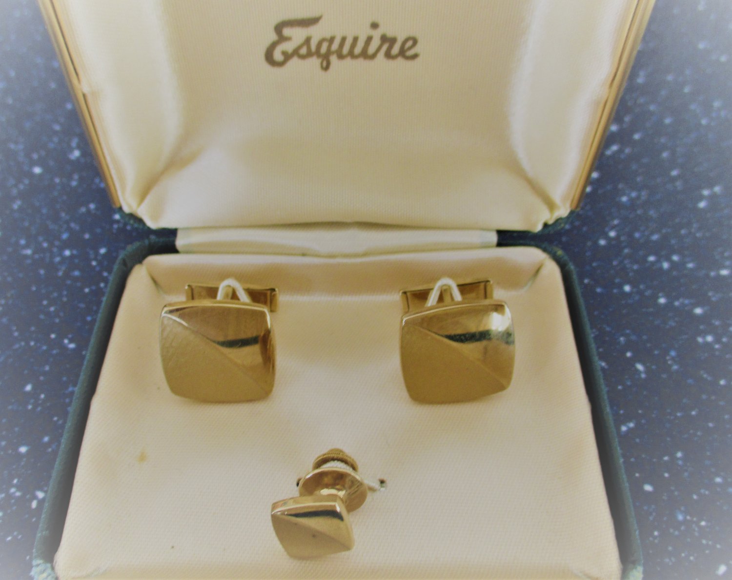Vintage Esquire Cufflinks and Tie Tack in Original Box