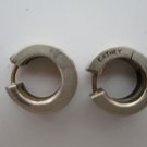 Stuart Cathey Sterling Silver Double Wedge Hoop Earrings