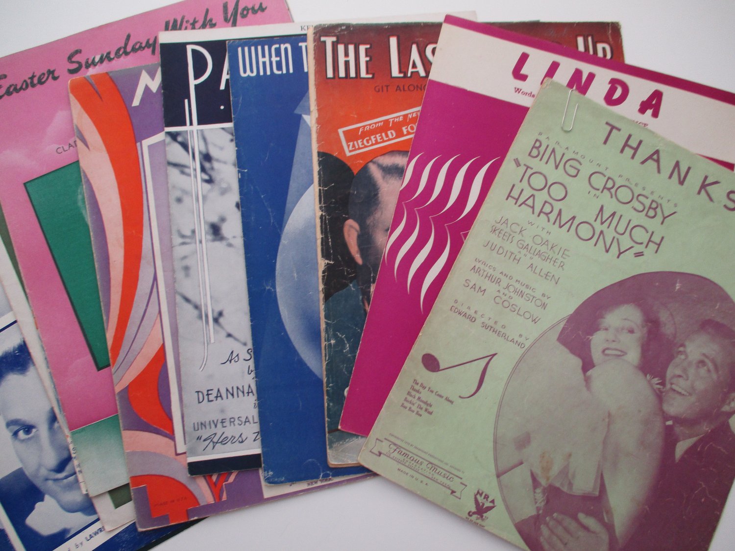 Lot 33 Pieces Vintage Popular Sheet Music 20s to 40s