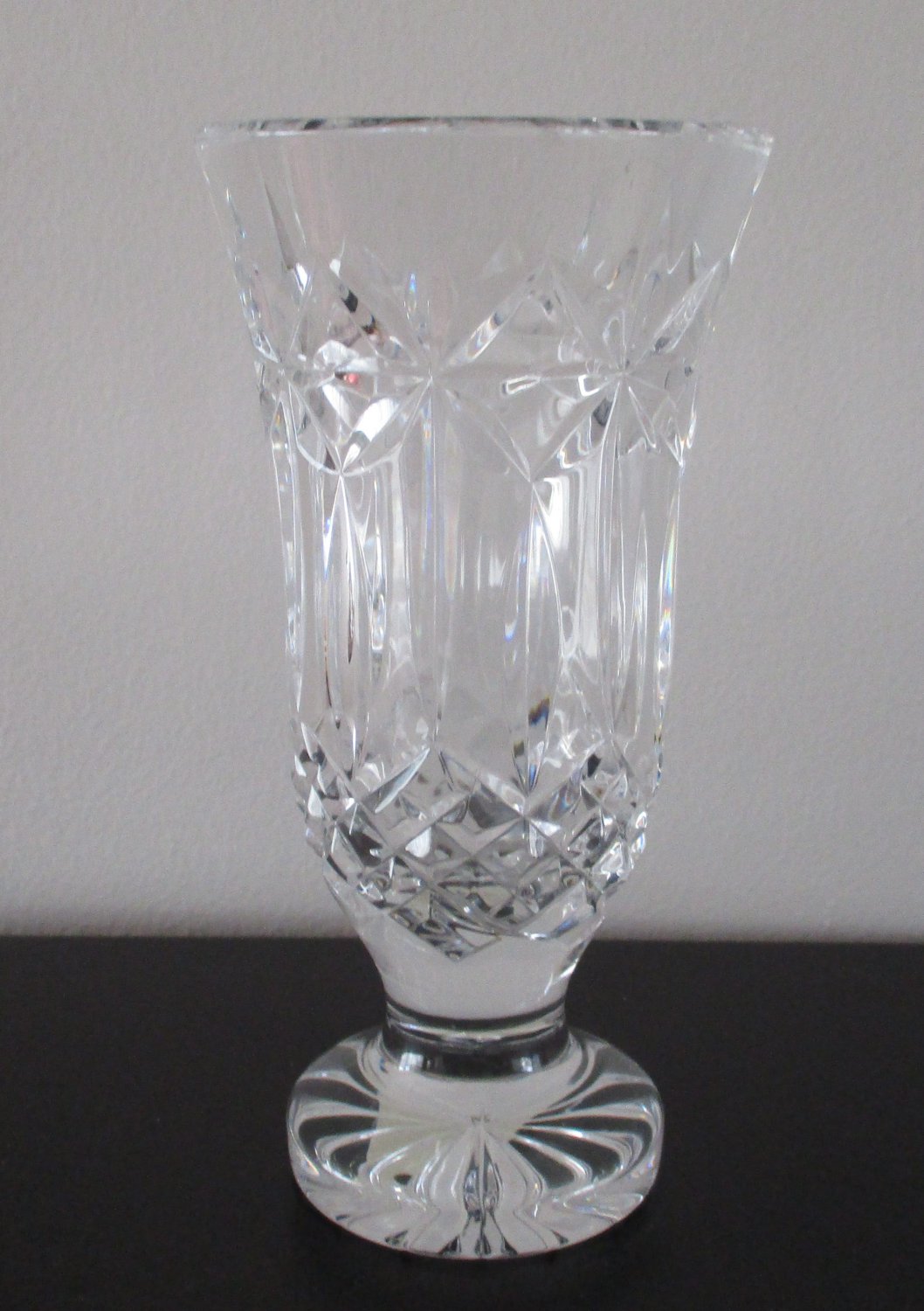 7” Balmoral Pedestal Vase By Waterford Crystal