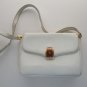 Vintage Early 1970s White Leather Gucci Shoulder Bag
