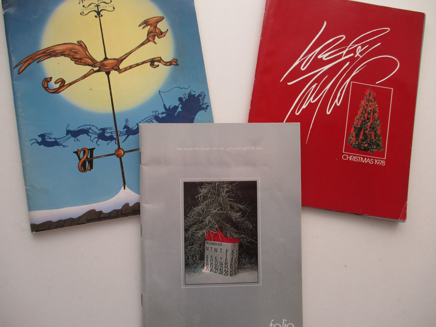 Lot 3 Christmas Catalogs from 1978: Nieman Marcus, Saks, Lord & Taylor