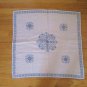 2 Vintage Antique Scandinavian  Style Embroidered Linens Blue on White Handmade