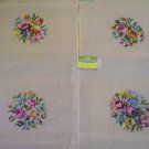 4 Preworked Bucilla Needlepoint Canvases with Roses Chair Seats Large