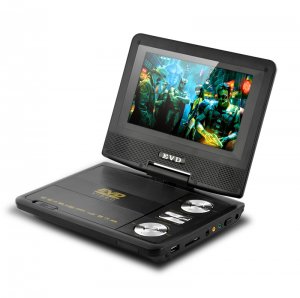 Portable Multimedia DVD Player with 7 Inch Swivel Screen and Copy Function
