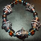 Handmade One of a Kind "Gone Fishin" Stretch Bracelet  (Item # 8)