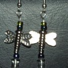 Handmade One of a Kind Dragonfly  Pierced Earrings  ( Item # 75)