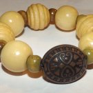 Wooden Tribal Beaded Stretch Bracelet (Item # 37)