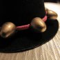8cm Rare Bronze Bullets Leather Link Rock Mini Top Hat Hair Fascinator Halloween Lolita Party