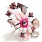 Unique Lovely Jewels Floral Enamel Pottery "Size Adjustable" Crystal Ring