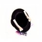 8cm Purple Polka Dot Bows Black Mini Top Hat Hair Fascinator Halloween Lolita Party