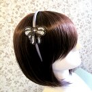 FREE SHIPPING Party Lovely Gray Embroidery Sequin Bow Girl Lady Headband