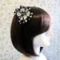 FREE SHIPPING Cocktail Party Black Sequin Flower Rose Headband