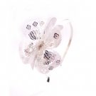 FREE SHIPPING Cocktail Party White Sequin Flower Rose Headband