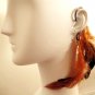 Rock Brown Feather Bohemia Dangle Earrings