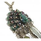 FREE SHIPPING Peacock Dangle Jewels Necklace