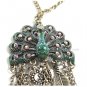 FREE SHIPPING Peacock Dangle Jewels Necklace