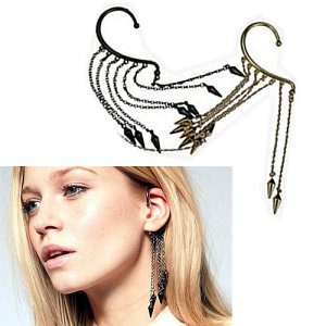 Rock Spike Drop Dangle Earring (1 single unit) - Copper