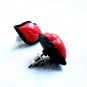 Lovely Girl Mini Sexy Red Lips with Rhinestone Sweet Stud Earrings