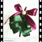 FREE SHIPPING DIY Lovely X'MAS Christmas Layer Ribbon Pearl Headband