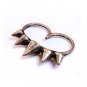 RARE Rock Spiked Brushed Copper Double Ring