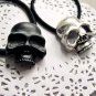 Free Shipping 2-Way Rock Gothic Skull Ponytail Holder / Bracelet - Silver