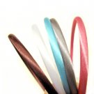 FREE SHIPPING 5-Color Set of Satin Wrapped Plastic Headbands Hair Accessory