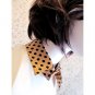 Polka Dot Pointed Peter Pan Detachable Collar Classy Vintage For Blouse Dress (Light Brown)