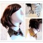 Polka Dot Pointed Peter Pan Detachable Collar Classy Vintage For Blouse Dress (Light Brown)