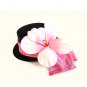 13cm Garden Beach Party Pink Fabric Flower Mini Top Hat Clip Hair Fascinator Lolita Party