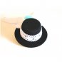 8cm Lolita Party Blue Flower White Bow Girl Top Hat Clip Hair Fascinator Birthday Party