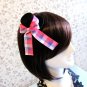8cm Hot Pink Purple Ribbon BOW Mini Top Hat Hair Fascinator Halloween Lolita Party