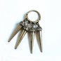 Rock Rhinestone Spikes Dangling Bronze Ring Woman Accessory