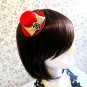 8cm Lolita Golden Bow Sequin Flower Top Hat Clip Hair Fascinator Costume Cocktail Party