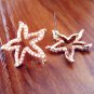 Beach Collection Pink Beaded Sea Star Stud Earrings