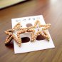 Beach Collection Pink Beaded Sea Star Stud Earrings