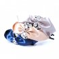 #HB1056 Gemmed Bow Headband (Peach/Navy/Grey) Worldwide Shipping