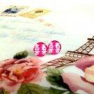 Unique Chinese Word "Double Happiness" Tiny Glass Stud Earrings