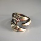 Exquisite Bird Eagle Animal Claw Bronze Ring Woman Accessory