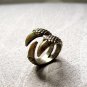 Exquisite Bird Eagle Animal Claw Bronze Ring Woman Accessory