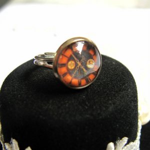 Vintage Style CLOCK Design Size Adjustable Ring Woman Accessory