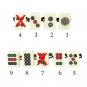 RARE Chinese Mahjong Tile [Circle: No.9] Size Adjustable Ring Gift