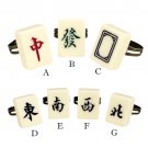RARE Chinese Mahjong Tile [Dragon: Red (A) ] Size Adjustable Ring Gift