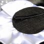 White Satin Circles Feather Polka Dot Mesh Hair Clip Fascinator Wedding Party Bridesmaid