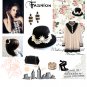 8cm White Lace Pearl Lady Mini Top Hat Hair Fascinator Lolita Party