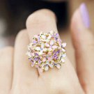 Lovely Lady Girl Flower Floral "Size Adjustable" Ring