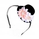FREE SHIPPING Wedding Party Flower Mini Top Hat Headband Bridesmaid