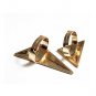 RARE Pair Geometry Design Golden Triangle Adjustable Rings Woman Accessory