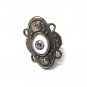 RARE Vintage Style Bluish EYEBALL Bronze Rhinestone Size Adjustable Ring Gift